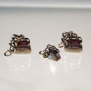 3 Kathy Van Zeeland Purse Charms Bag Accessories Silver Tone Metal